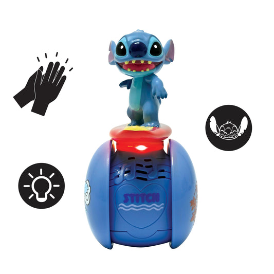 LEXiBOOK Stitch Surfer robot on-wheel action invites active storytelling and adventures.