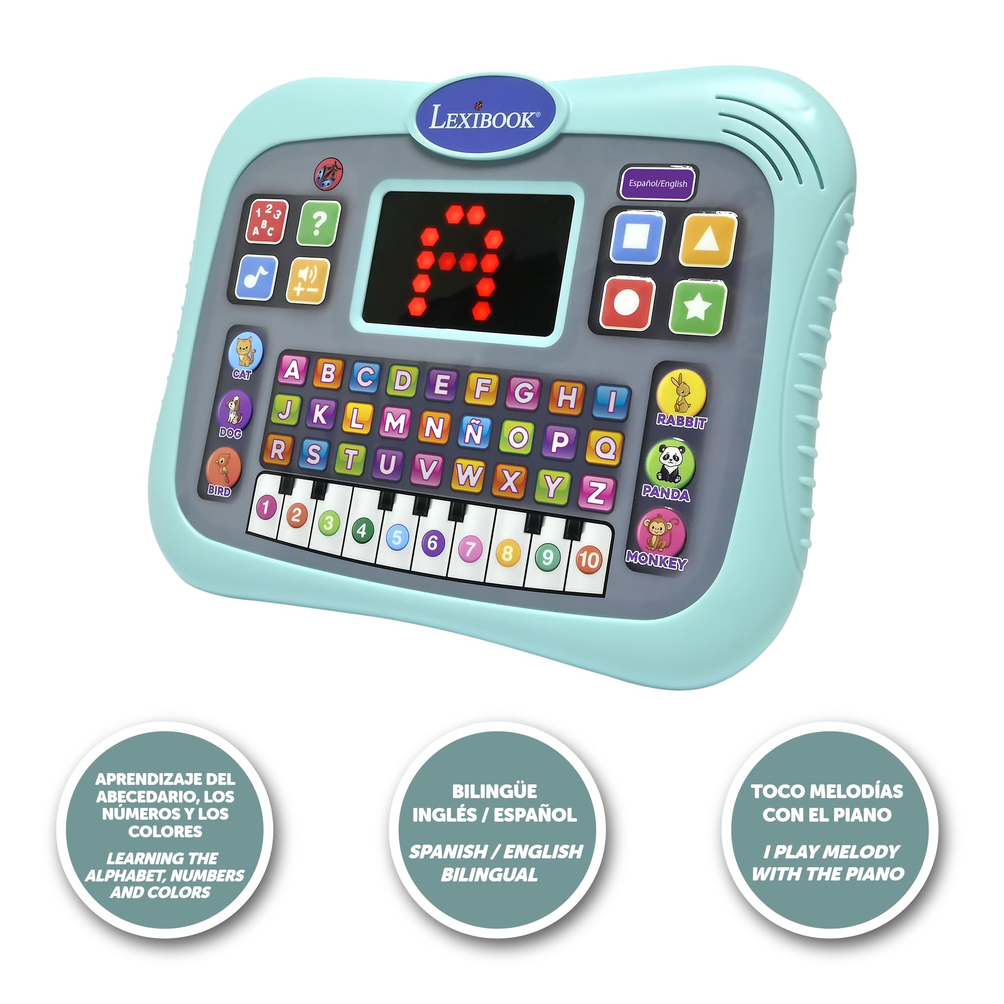 Lexibook educational tablet in use by a child for independent learning.