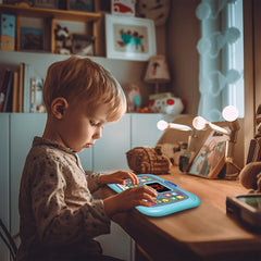 Lexibook tablet in piano mode ready for kids to create melodies.