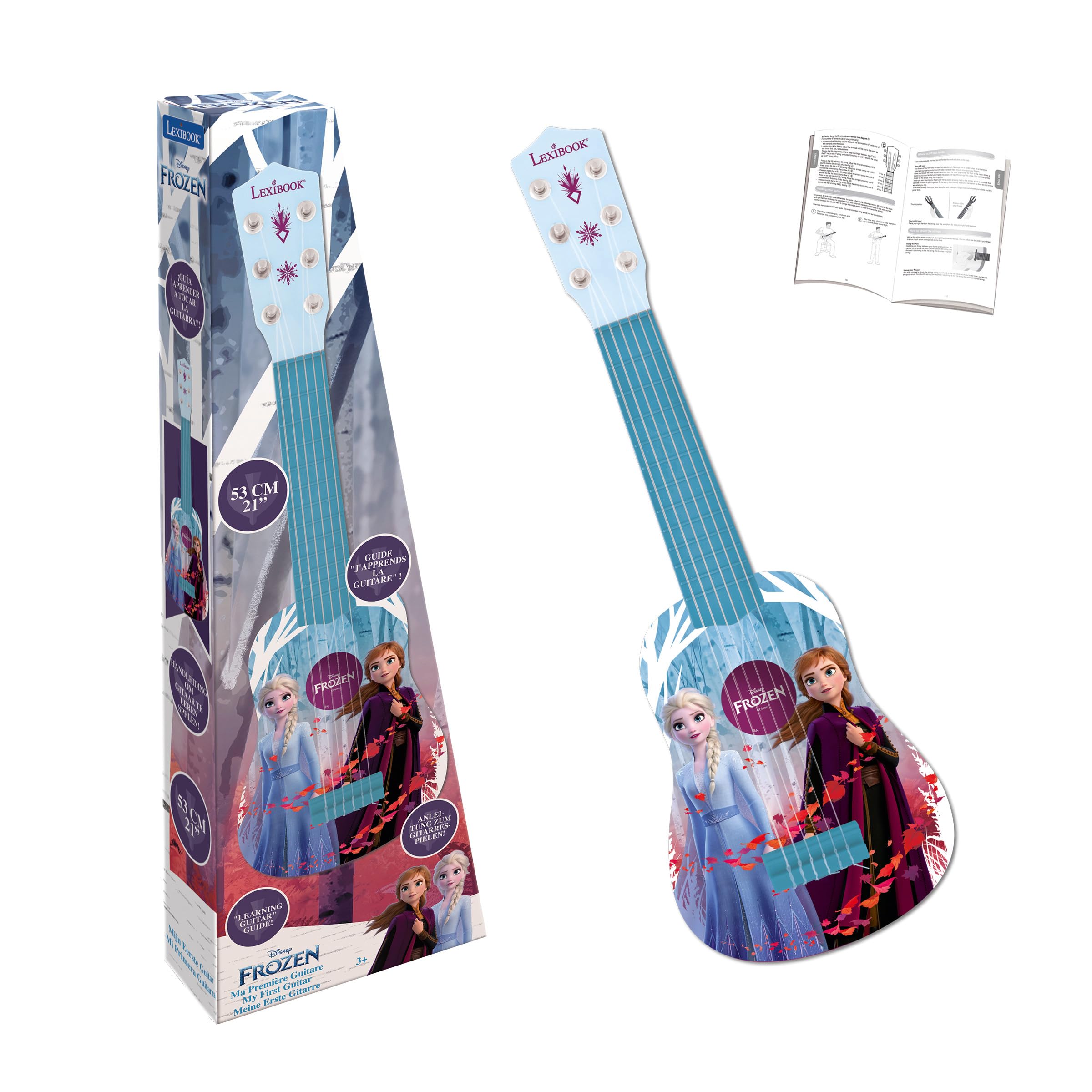 LEXiBOOK Frozen first guitar 21-inch for beginners with approachable design