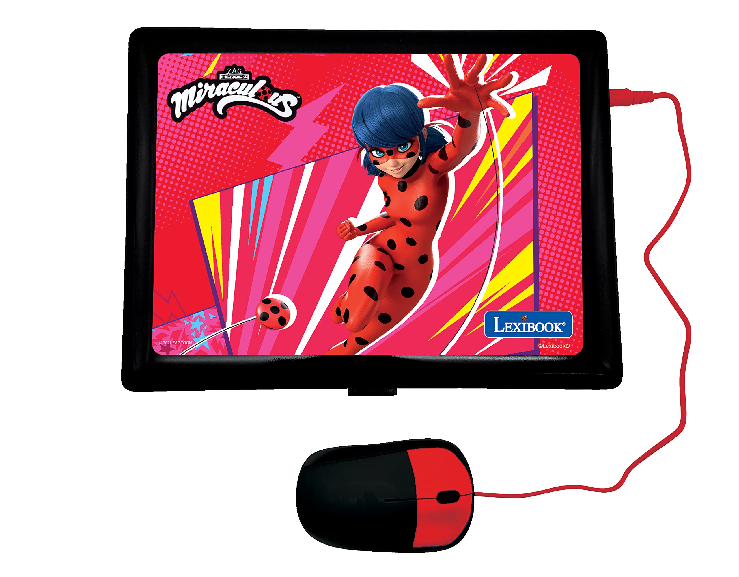LEXiBOOK Miraculous keyboard and mouse, ergonomic design for easy hands-on play.