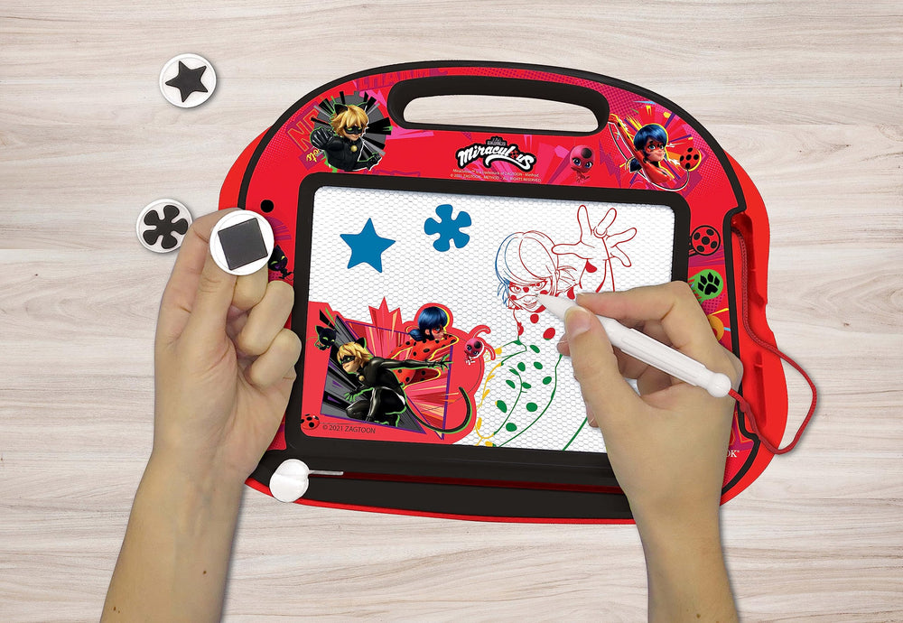 Lexibook Miraculous Ladybug Cat Noir colorful artwork display – ready-to-show creations