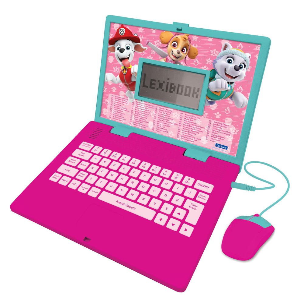 Lexibook Paw Patrol bilingual laptop front view supports kid-friendly learning