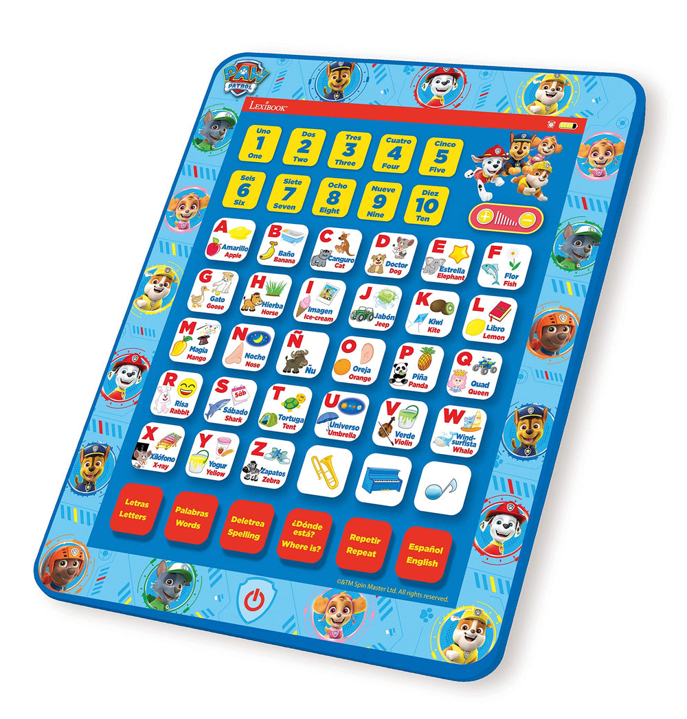 LEXiBOOK Paw Patrol tablet front view enhances kid-friendly learning.