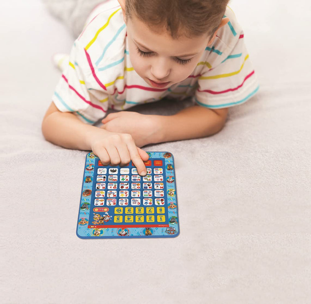 LEXiBOOK Paw Patrol tablet in quiz mode encourages active picture matching.
