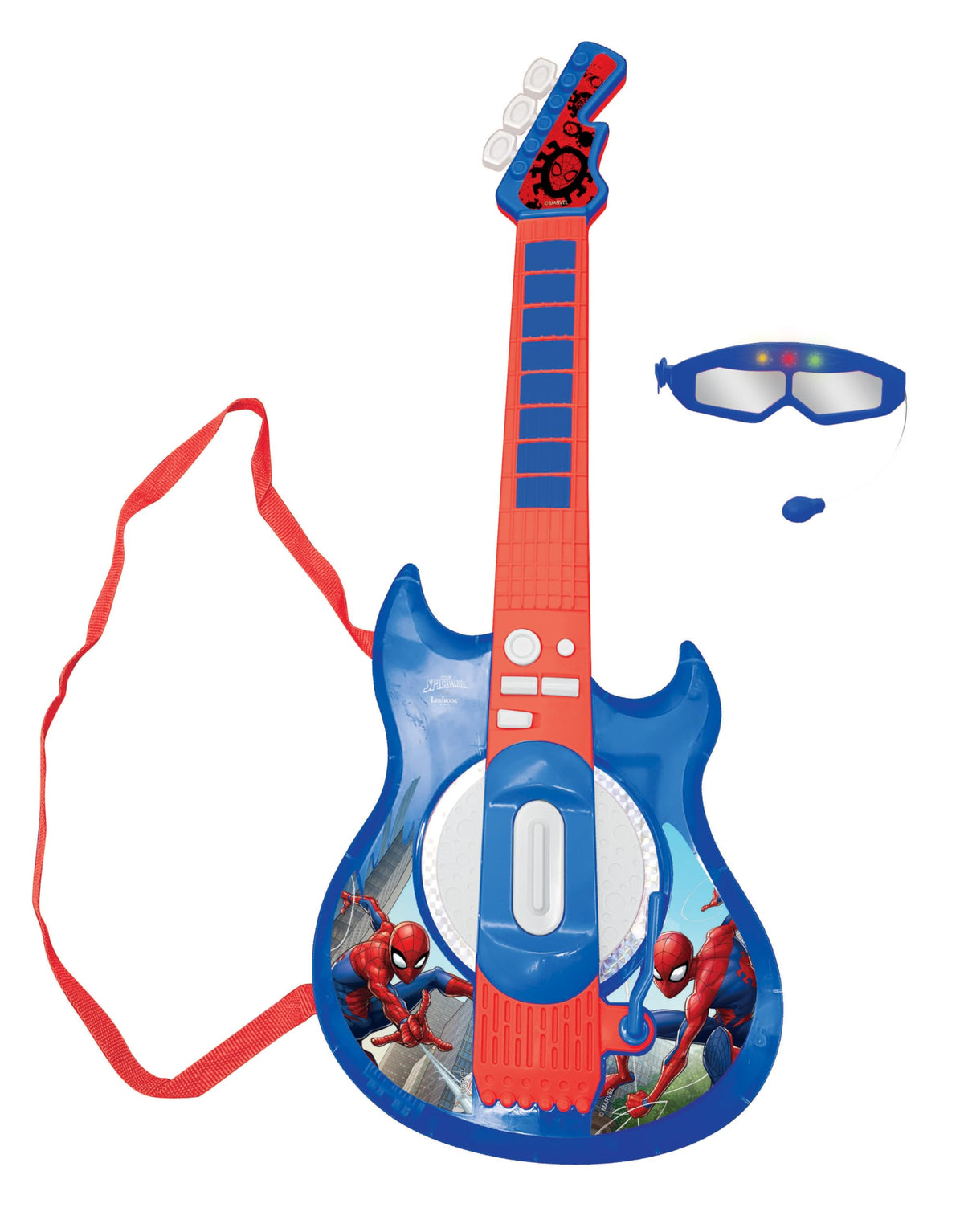 LEXiBOOK Spider-Man light-up guitar for exciting pretend rock sessions