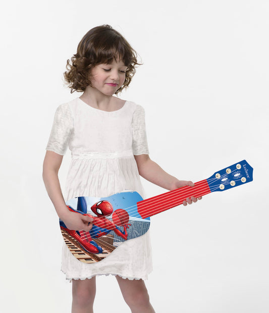 Lexibook Spider-Man nylon strings for gentle finger movement on kids.