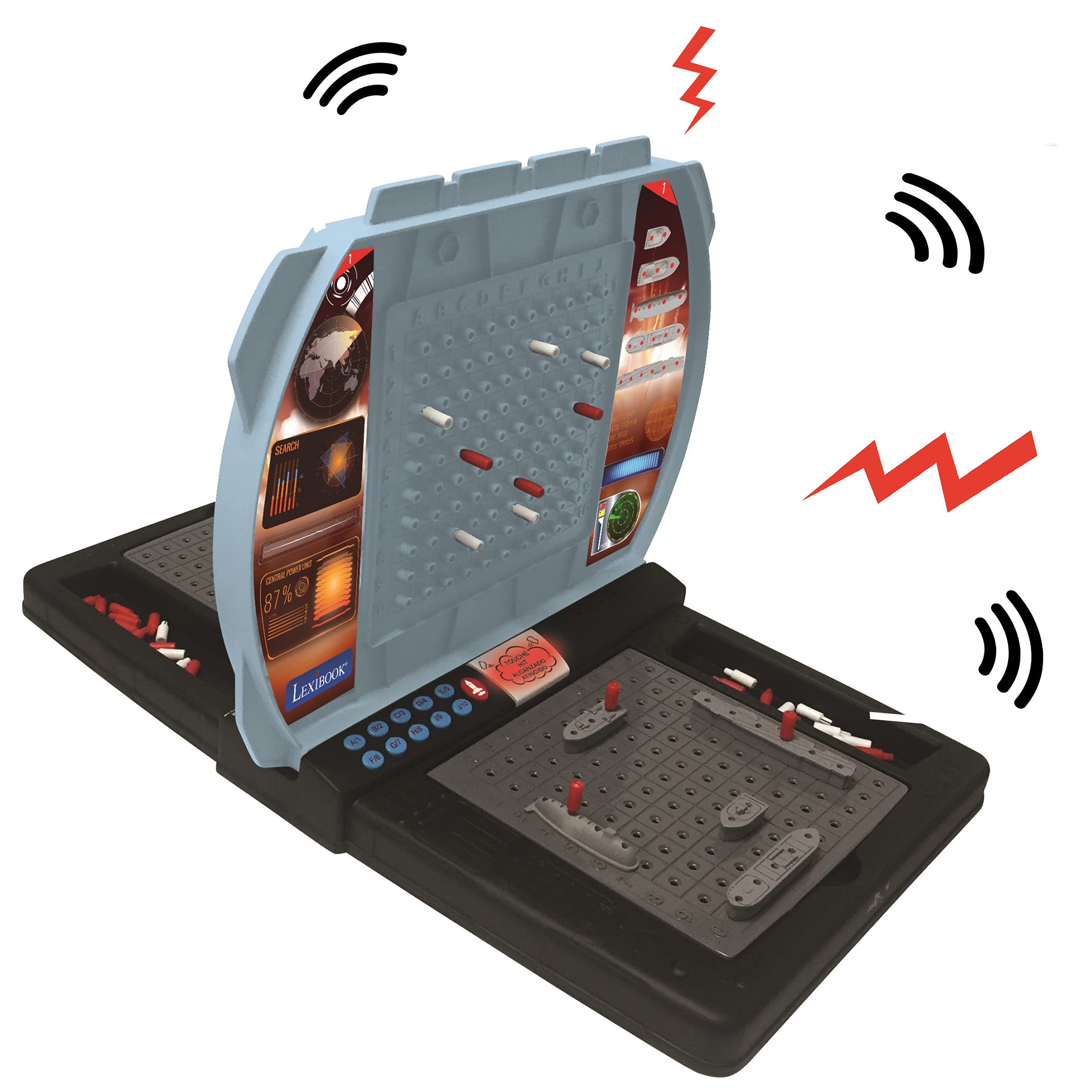Lexibook Sea Battle ship grid setup for strategic targeting.