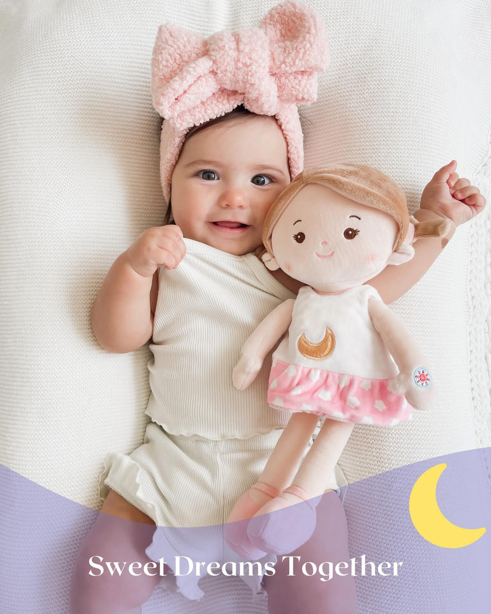 LeyaDoll secure battery compartment keeps play safe.