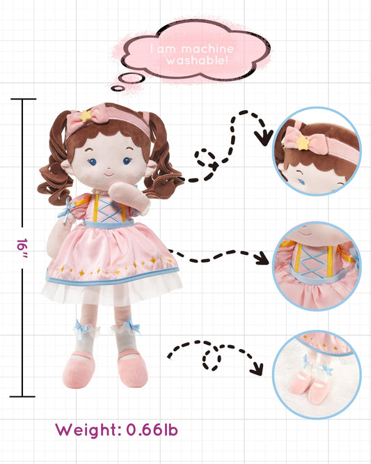 LeyaDoll first baby rag doll snuggle ready for imaginative play
