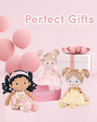 LeyaDoll fabric detail close-up highlights durable, silky-soft material.