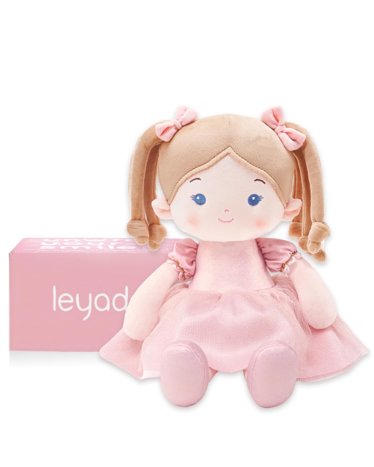 LeyaDoll soft baby doll face close-up for comforting play