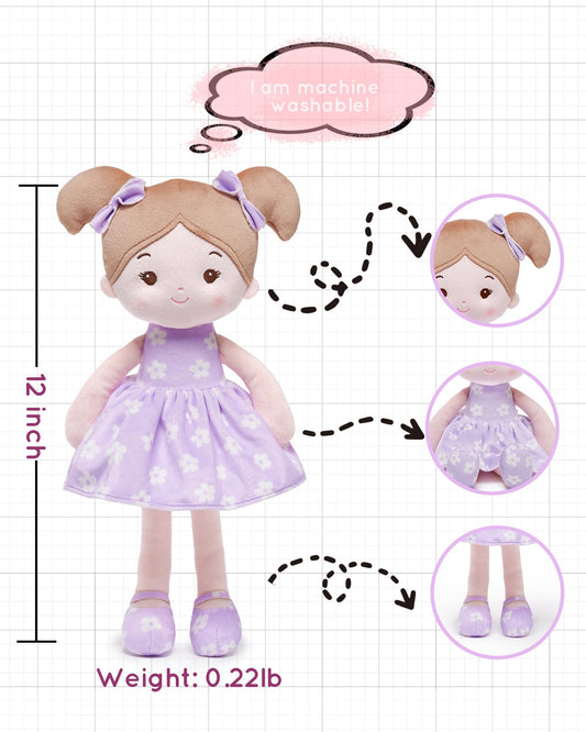 LeyaDoll soft fabric detail reveals gentle touch ideal for comforting snuggles
