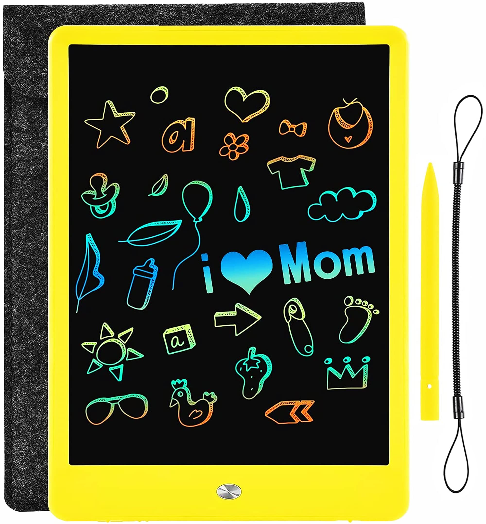 LEYAOYAO 10-inch LCD drawing tablet for kids with bright color screen for creative play