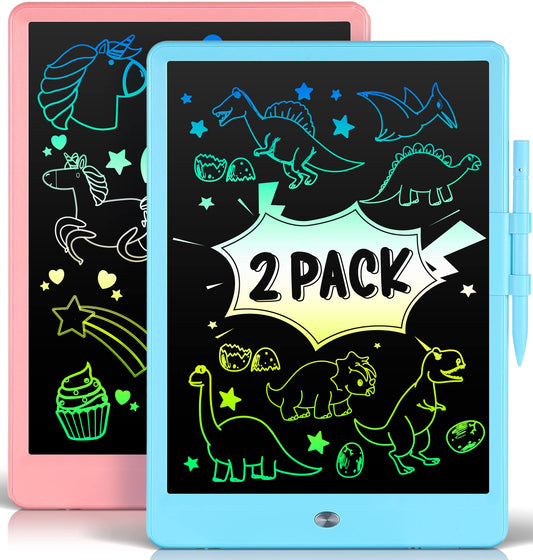LEYAOYAO 2-pack 10-inch LCD writing tablet front view for kids' drawing