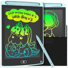 LEYAOYAO 2-pack color drawing board with green and pink sides, inspiring creative doodling.
