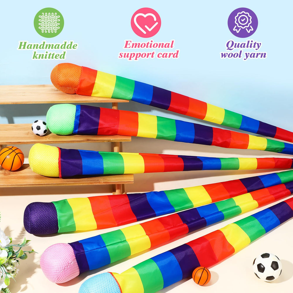 Leyndo throw and catch ball with green rainbow tail ideal for safe catching
