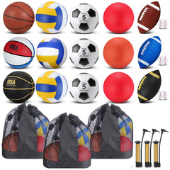 Leyndo 18-pcs sport balls bulk set for indoor and outdoor play