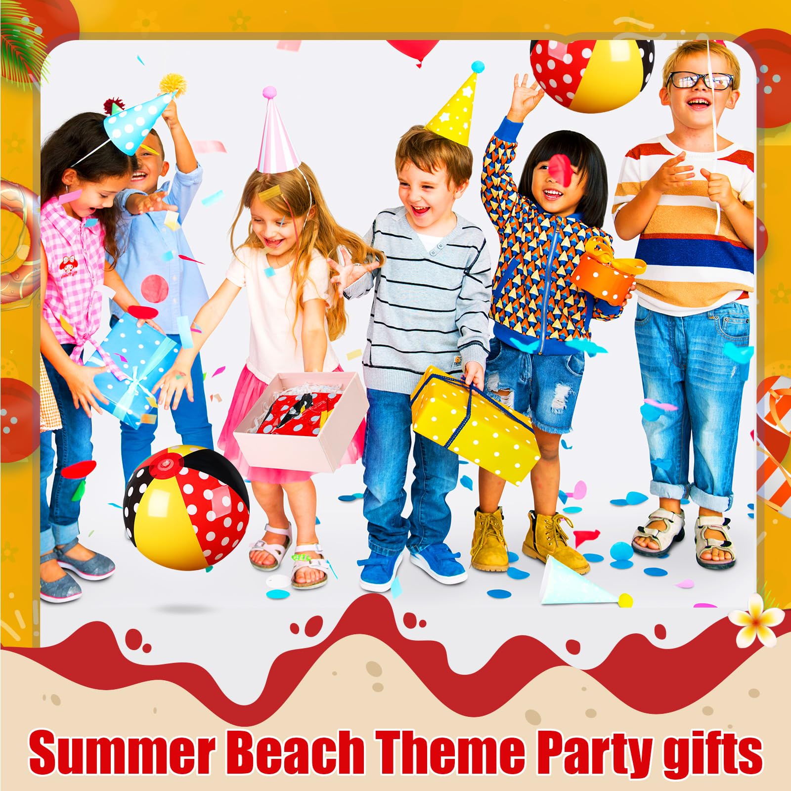 Leyndo beach balls make cheerful gifts for birthdays and summer events