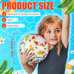 Leyndo colorful dinosaur pattern beach ball for bright beach parties.