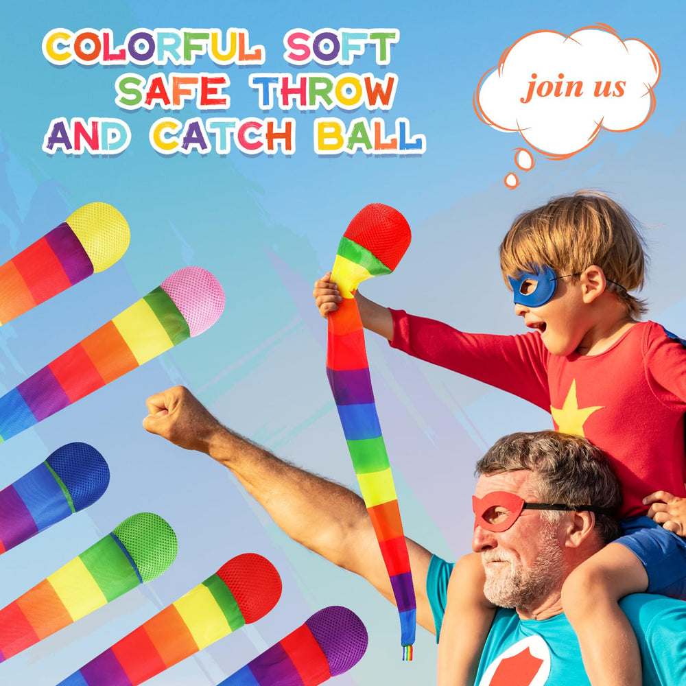 Leyndo rainbow-tail play ball enhances visibility and group play outdoors.