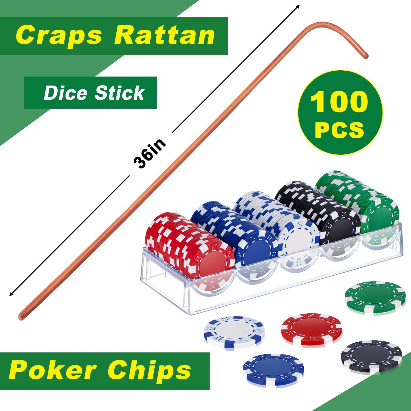 Leyndo 36-inch rattan dice stick aids smooth, comfortable handling