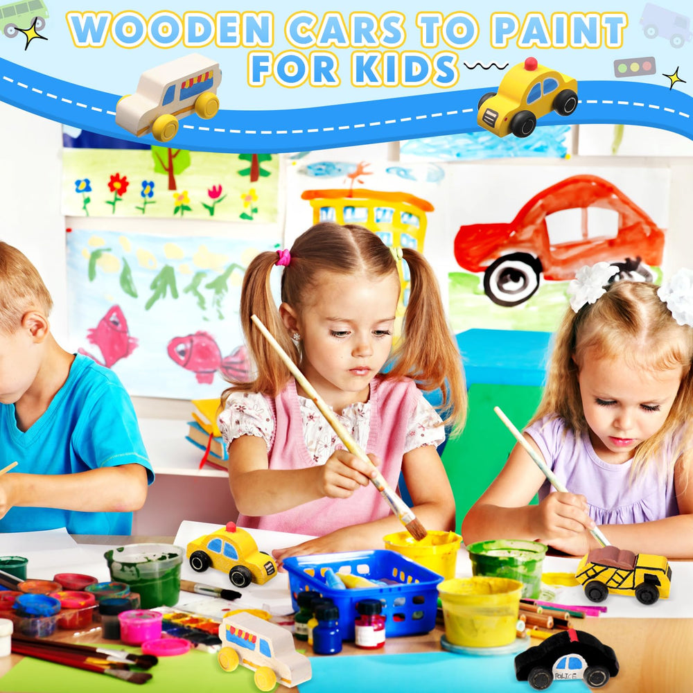 Leyndo mini wooden car crafts pack: ideal for classroom prizes and parties