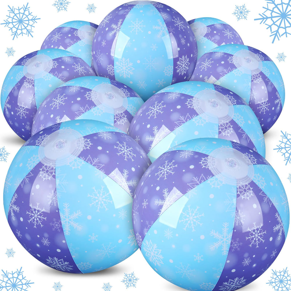 Leyndo snowflake beach ball, 7.87 inch, ideal for pool games and sunny days