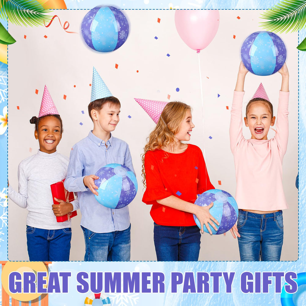Leyndo snowflake-themed beach ball suitable for indoor and outdoor use