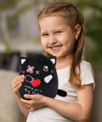 LeYoHa Injured Bandage Cat Plush as kid-friendly comfort item for travel.