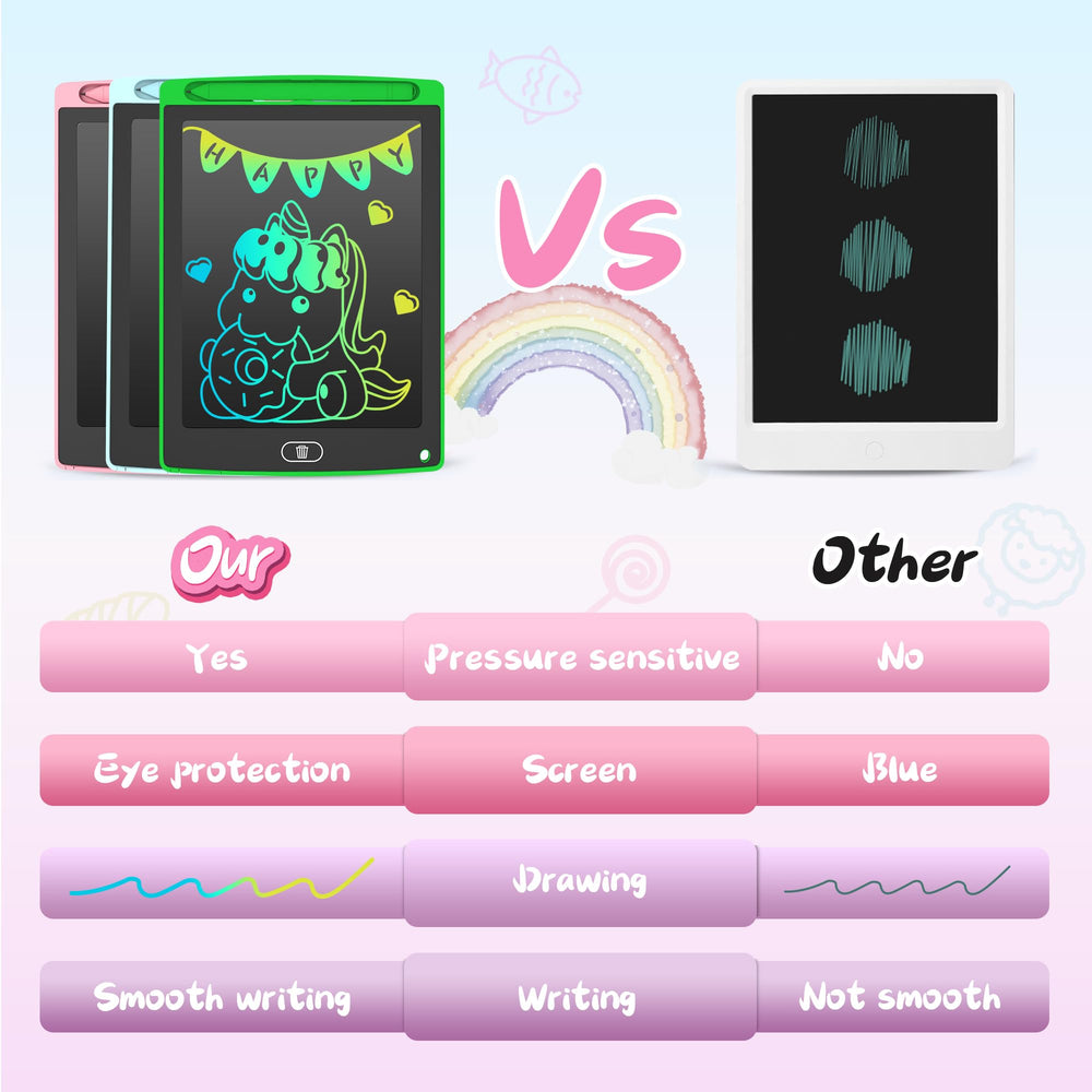 LEYAOYAO 3-pack LCD writing tablet with lock to prevent accidental clears