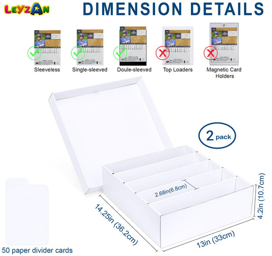Leyzan 2-pack cardboard storage box offers compact, stackable organization.