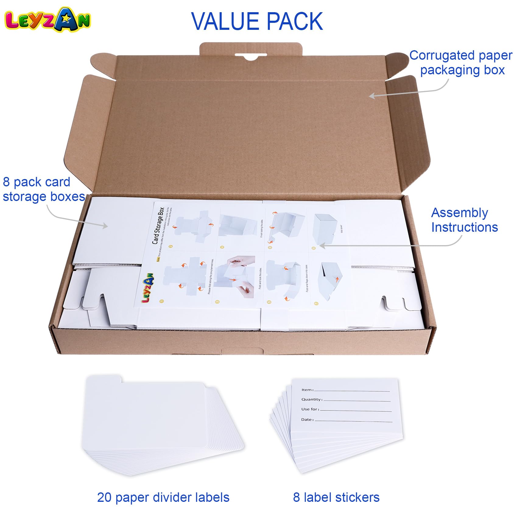 Leyzan storage assists tcg, magic and mtg fans with tidy collections.