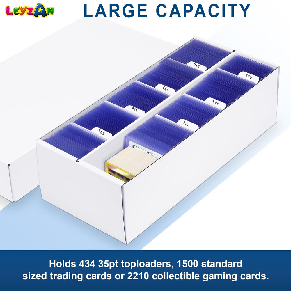 Leyzan top loader compatible design fits standard cards securely.