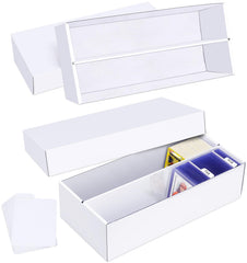 Leyzan trading card storage box 1600-count capacity keeps cards organized and accessible.