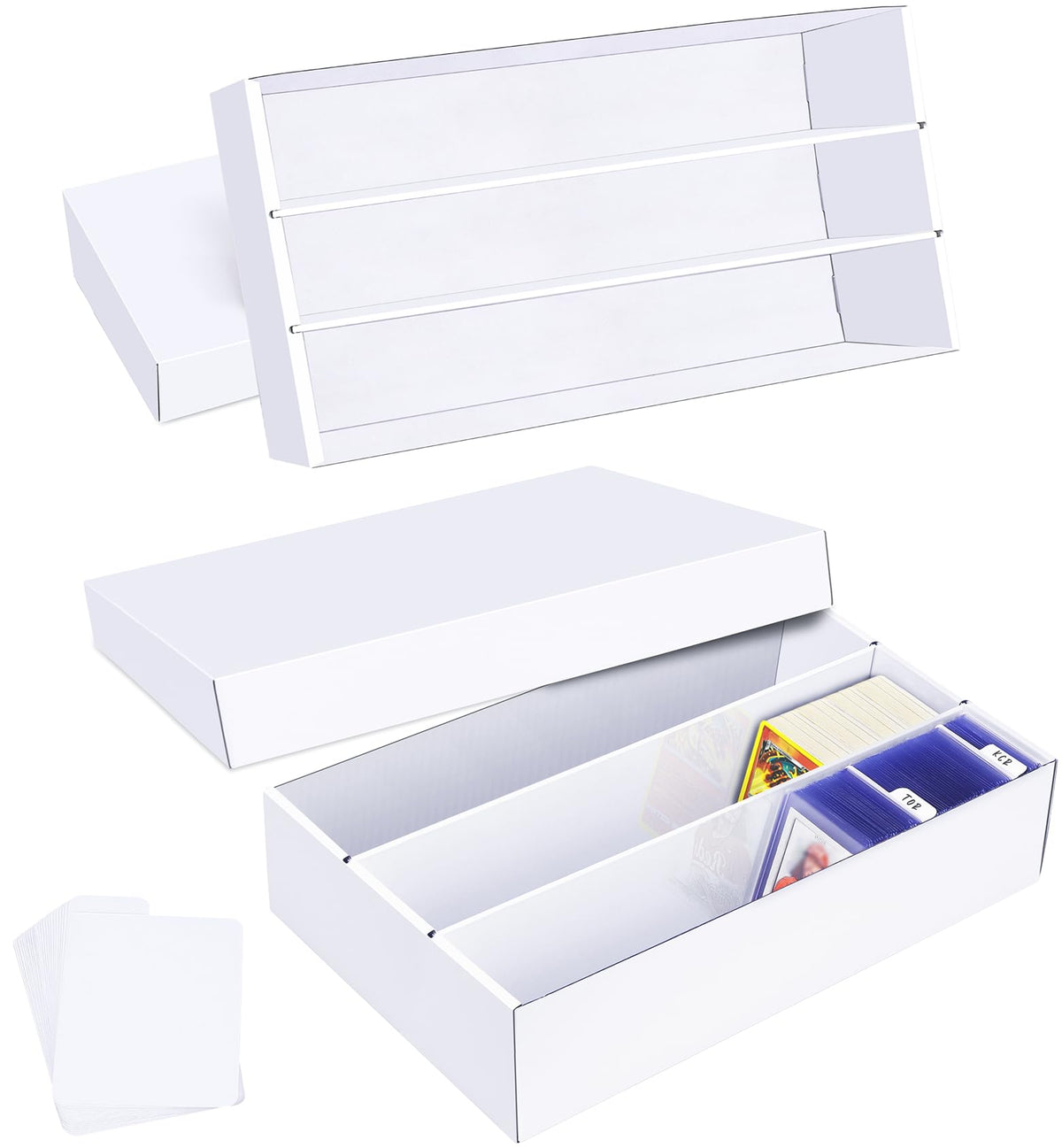 Leyzan storage box with 2400-card capacity for bulk organization