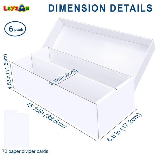 Leyzan 6-pack box with writable dividers for quick labeling