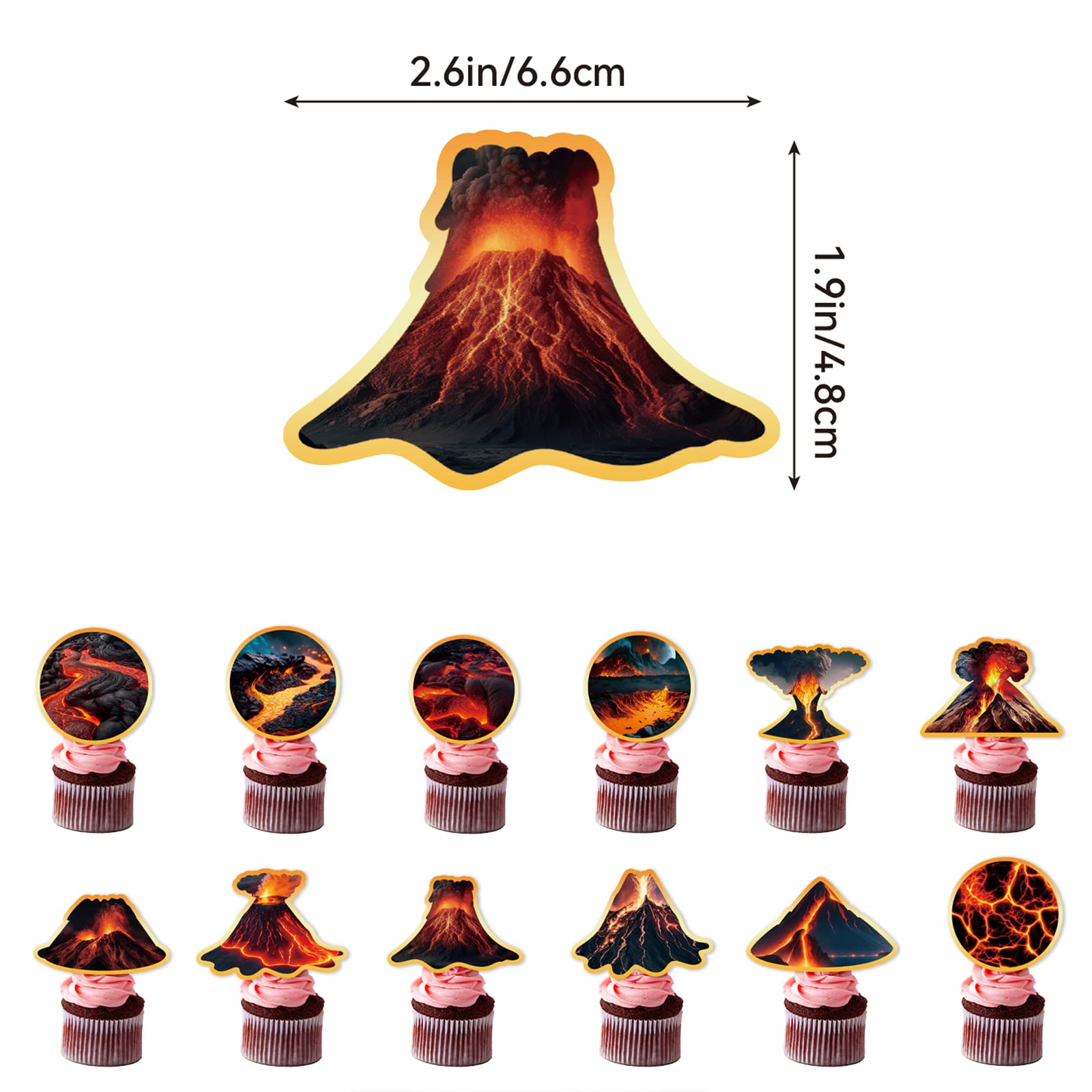 LFCFDX volcano lava decor set ties the lava theme for photos.