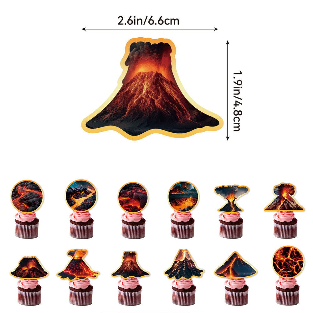 LFCFDX volcano lava decor set ties the lava theme for photos.
