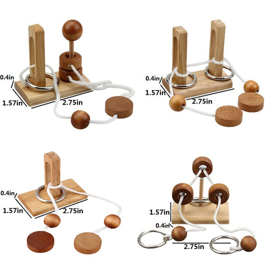 LFLQ Luban Lock wooden puzzle improves logical thinking and patience