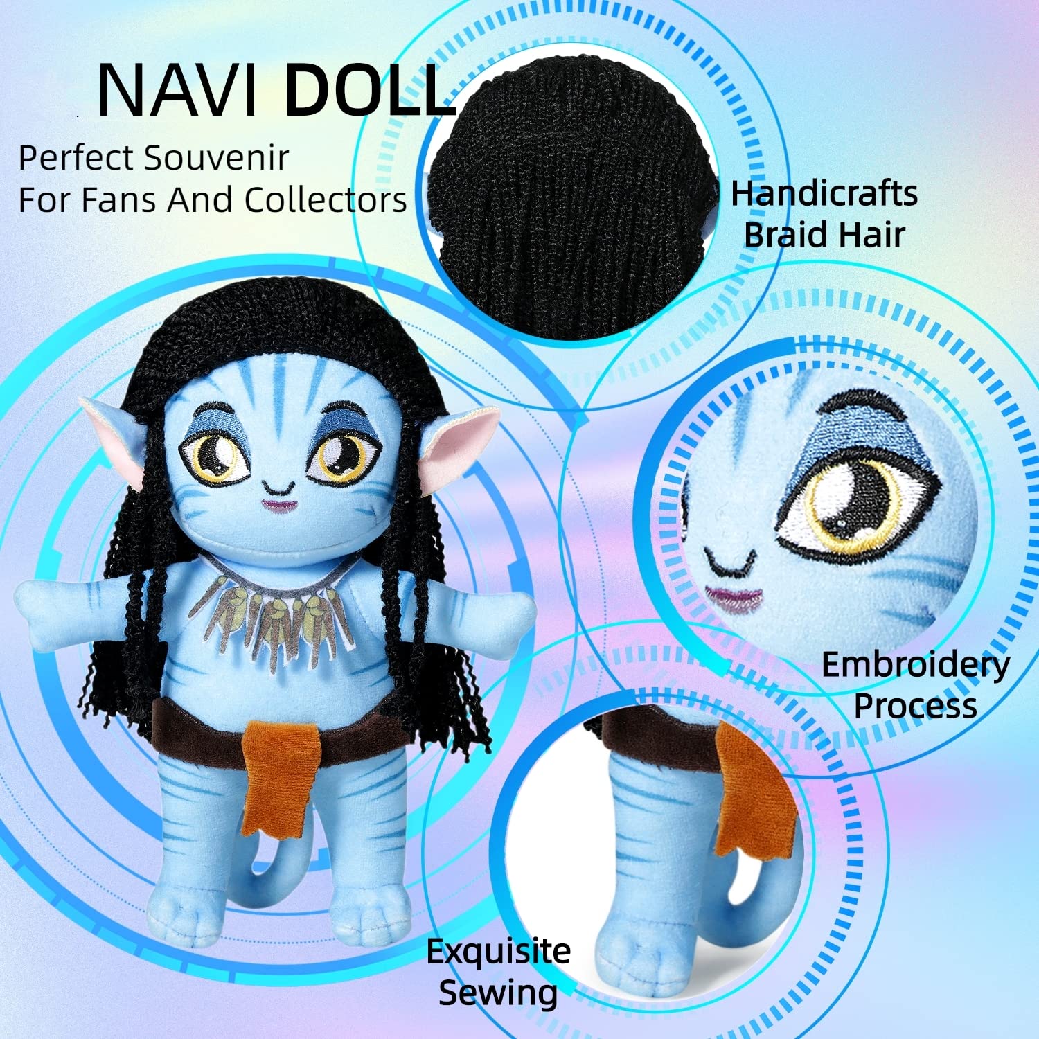 LG Louis Garden Navi plush toy dimensions 11.81 by 8.66 inches.
