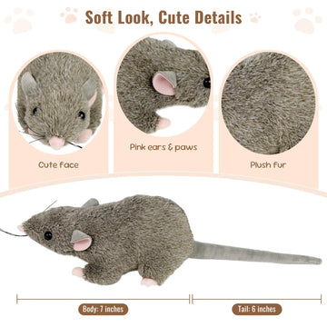 Lhcn021 rat plush close-up eyes for pretend play