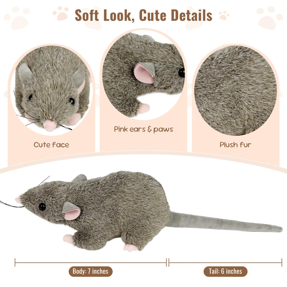 Lhcn021 rat plush close-up eyes for pretend play
