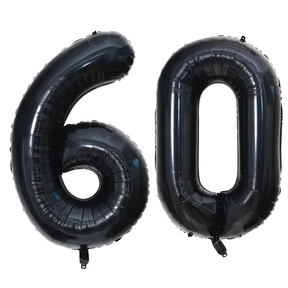 LHOAVWE 40-inch black number 0 balloon creates a bold birthday backdrop