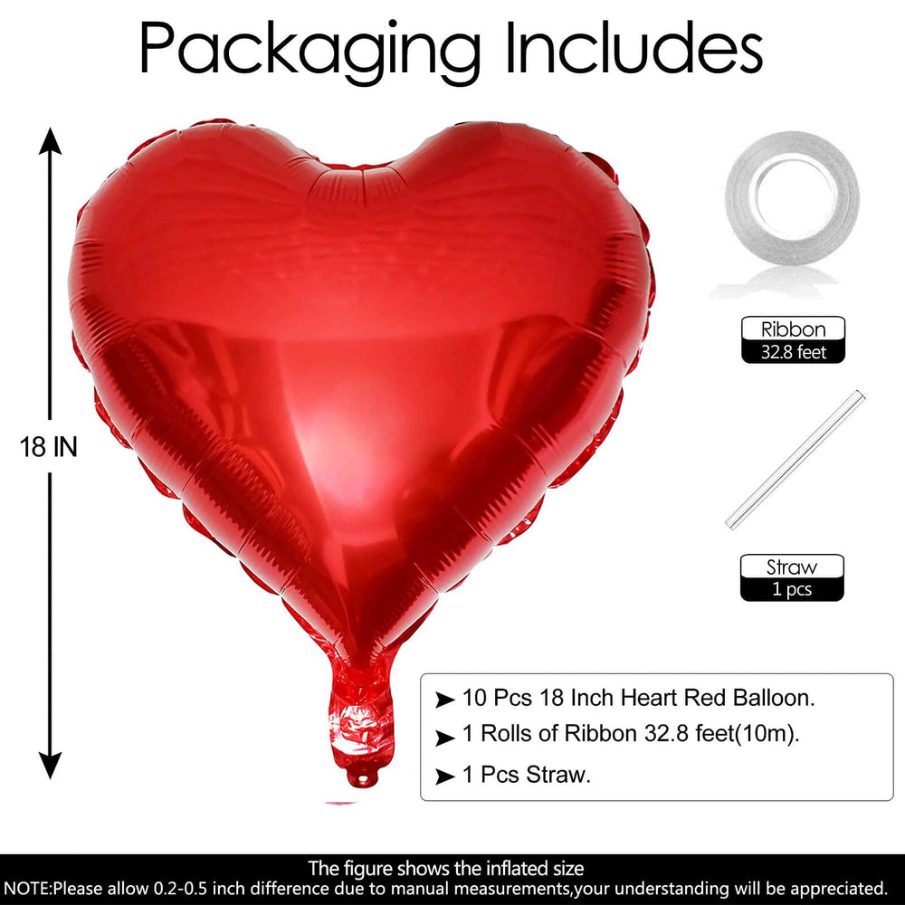 LHOAVWE foil heart balloons have a bright, shiny finish for celebrations