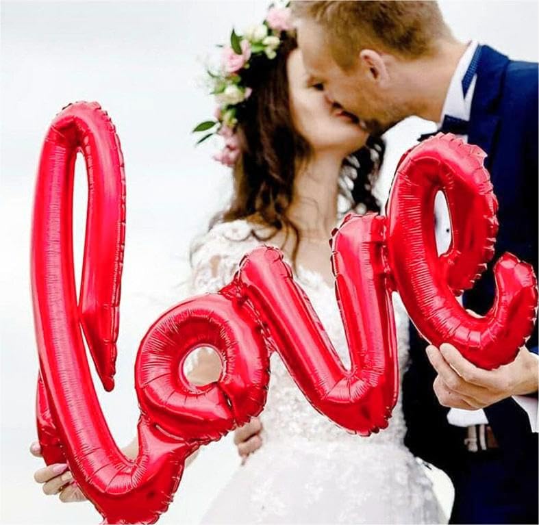 LHOAVWE hot pink heart balloon 18-inch, ideal for bridal showers and anniversaries.