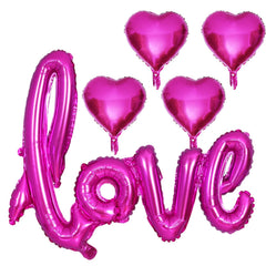 LHOAVWE hot pink love balloon 40x24 inch, ideal for romantic proposals and weddings.