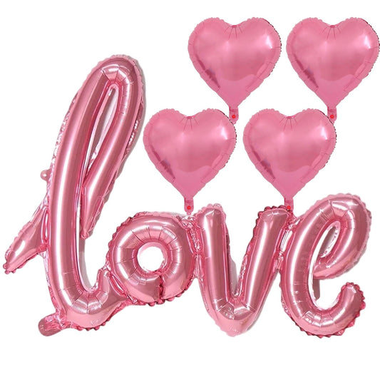 LHOAVWE huge pink love balloon 40x24 inch for Valentine proposals
