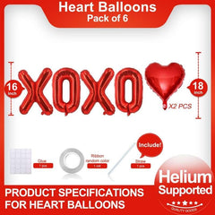 LHOAVWE red heart 18-inch balloons brighten weddings and engagements.