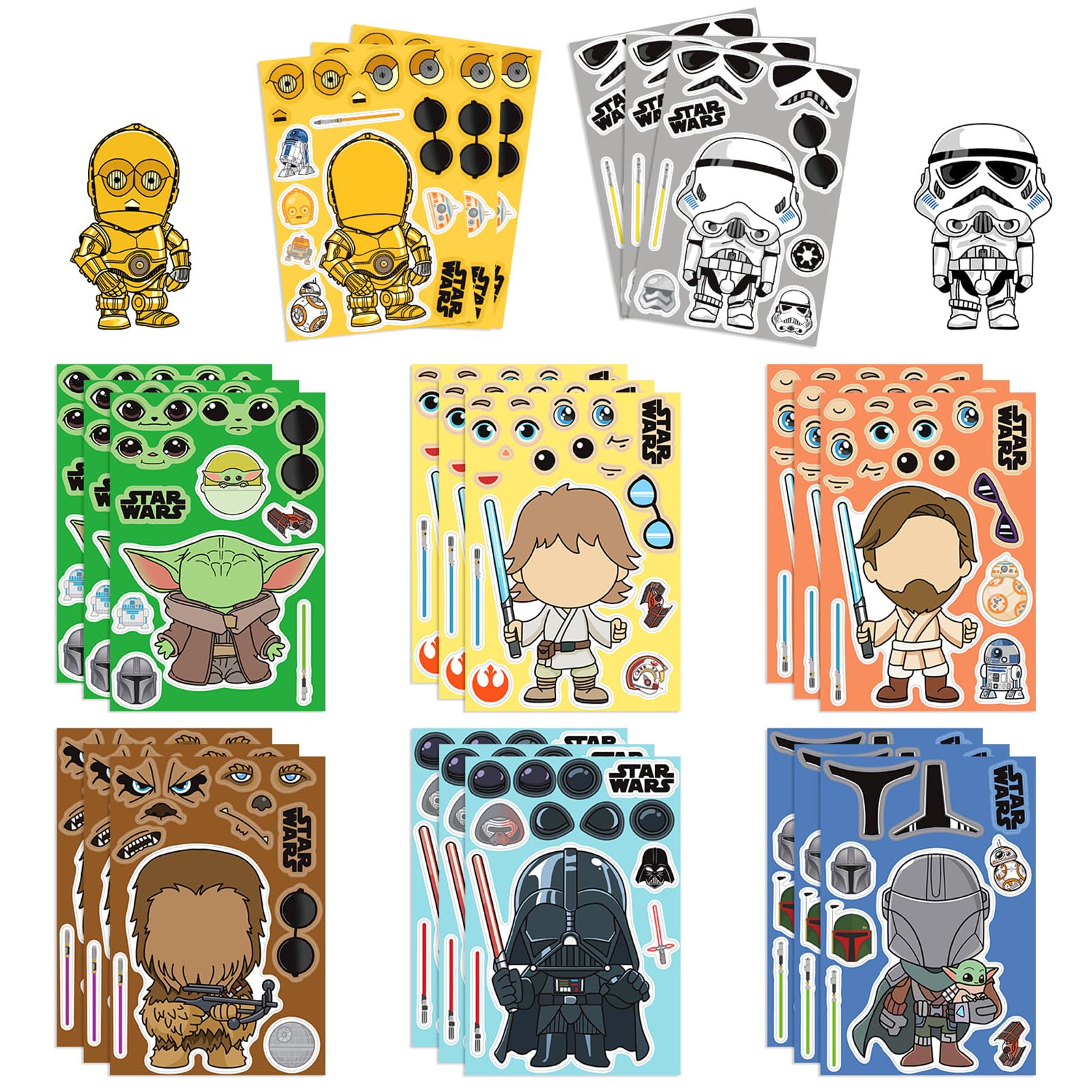 LHST Make a Face Star War stickers collection for teens' crafts and customization